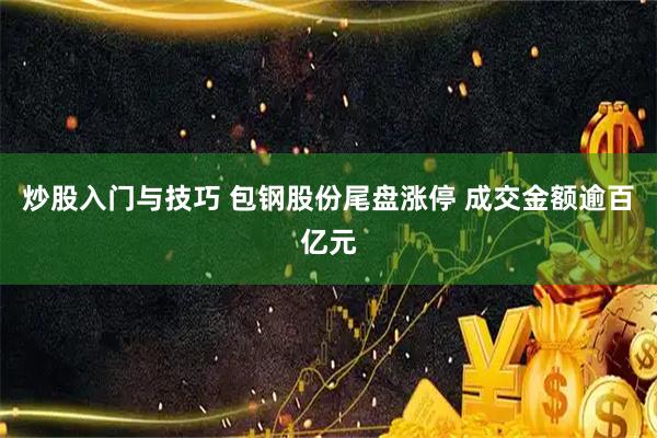 炒股入门与技巧 包钢股份尾盘涨停 成交金额逾百亿元
