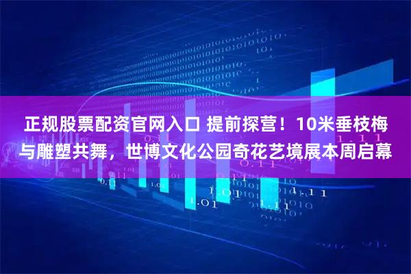 正规股票配资官网入口 提前探营！10米垂枝梅与雕塑共舞，世博文化公园奇花艺境展本周启幕